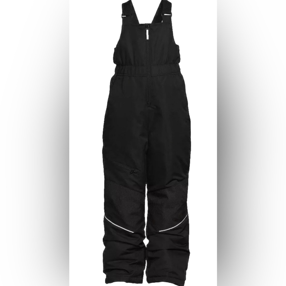 Swiss Tech Boys Water Repellent Snow Bib Black Size 6/7 NWT